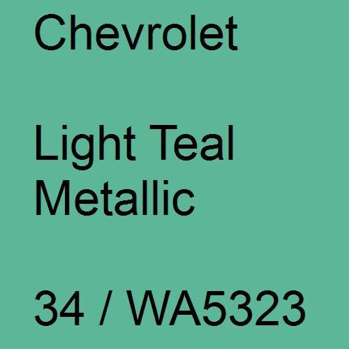 Chevrolet, Light Teal Metallic, 34 / WA5323.